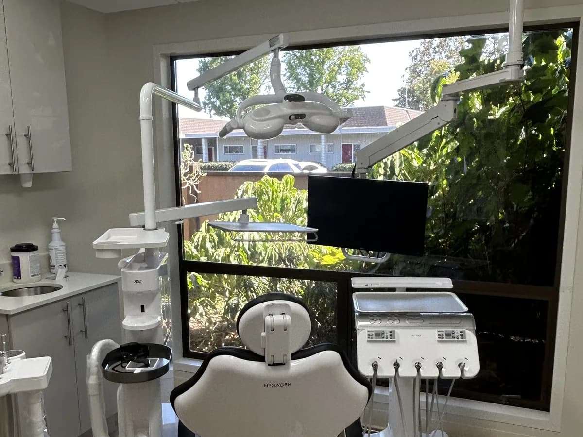 A dental exam room at Lotus Dental Group in San Jose used for gum disease evaluations and treatment