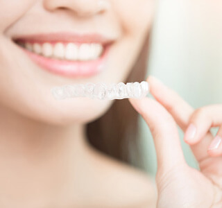 Female with Invisalign 01